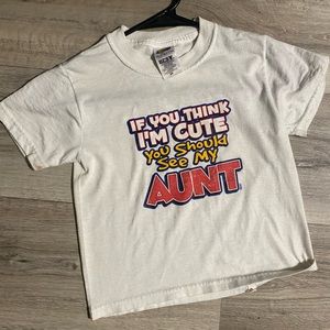 Kid’s Aunt Theme T Shirt Size 2/4